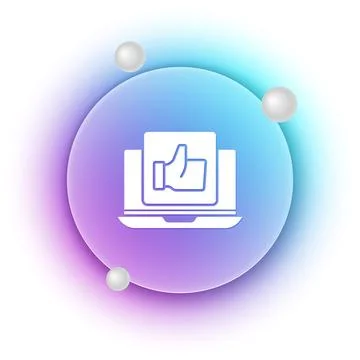 White Hand like icon isolated on white background. Blue and purple gradient.. Ilustração Stock