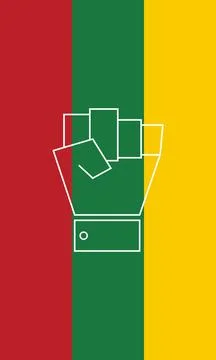 White hand for juneteenth month Stock Illustration