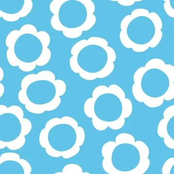 White Hand-painted flower pattern variation Stock Illustration