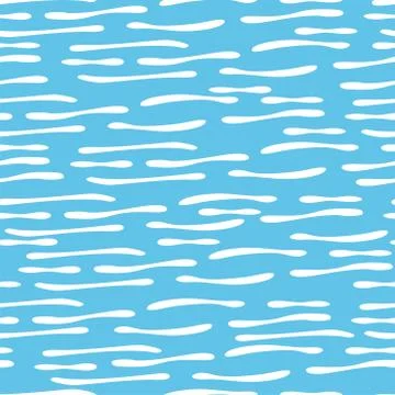 White Hand painted line pattern variation Stock Illustration