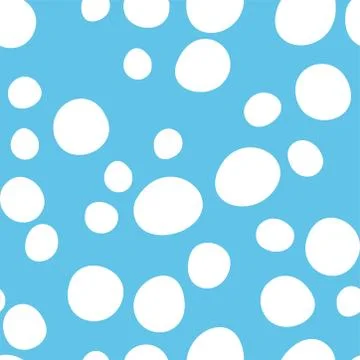 White Hand-painted polka dot pattern variation イラスト素材