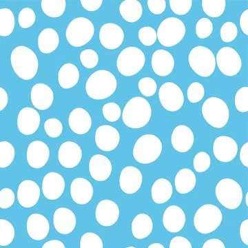 White Hand-painted polka dot pattern variation Illustrazione stock