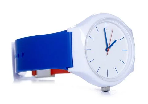 White hand watch Stock Photos