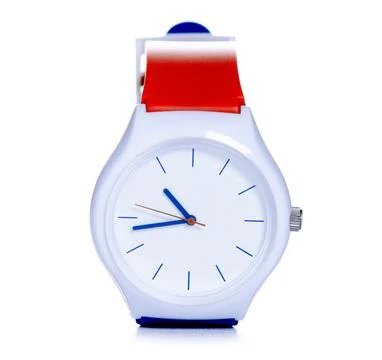 White hand watch Stock Photos