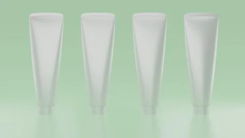 White handcream tube on a green background Stock Illustration