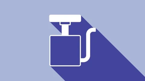 White Handle detonator for dynamite icon isolated on purple background. 4K Video Stock Footage 159317816