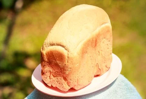 White handmade bread 스톡 사진