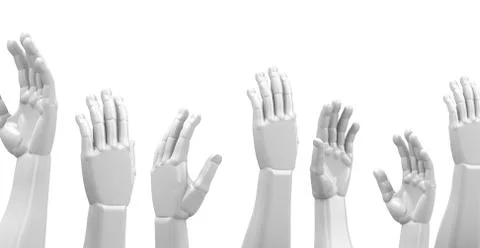 The white hands Stock Illustration
