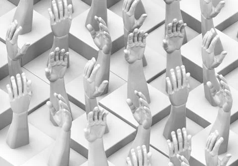 The white hands Stock Illustration