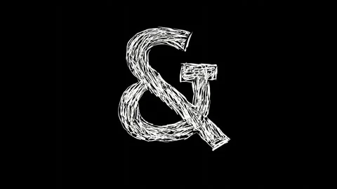 White handwritten signs and initials on black background Video stock 276376230