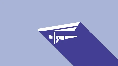 White Hang glider icon isolated on purple background. Extreme sport. 4K Video Stock Footage 148293704