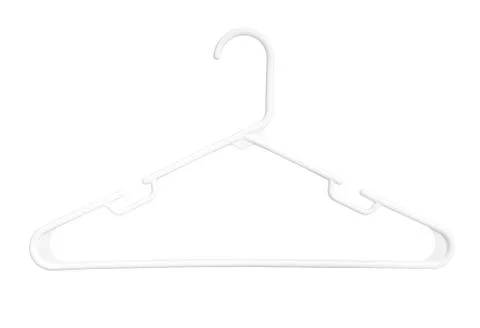 White hanger isolated Stock Photos