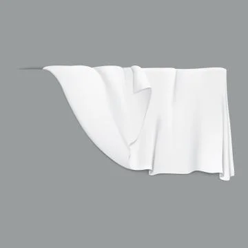 White hanging cloth. イラスト素材