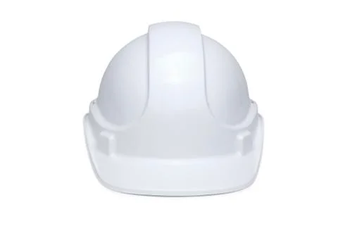 White hardhat front view Stock Photos