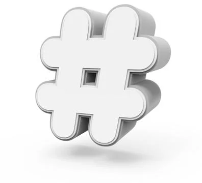 White hashtag mark Illustrazione stock