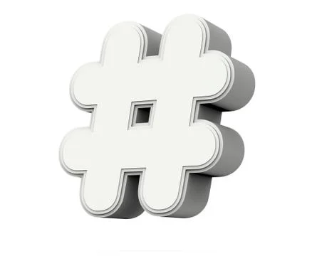 White hashtag mark Illustrazione stock