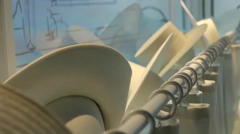 White hat on the background of a video wall Stock Footage 62063832