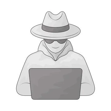 White hat hacker illustration Stock-Illustration