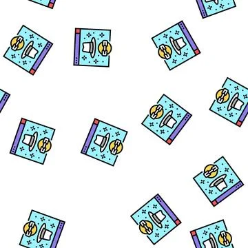 White hat link vector seamless pattern Illustrazione stock