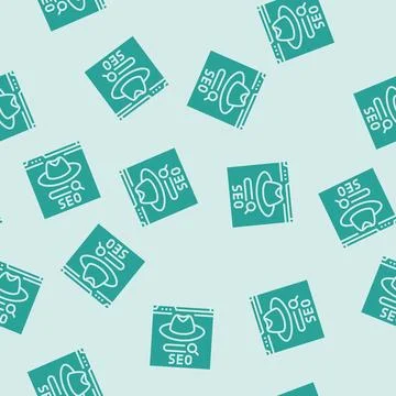 White hat seo glyph seamless pattern Illustrazione stock