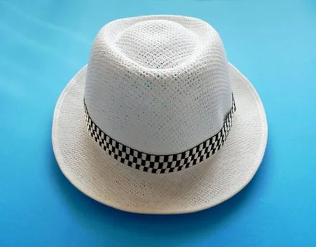 White hat for summer Stock Photos