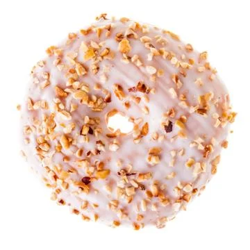 White hazelnut donut Stock Photos