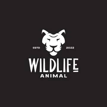 White head tiger vintage simple logo design vector graphic symbol icon illu.. Stock Illustration