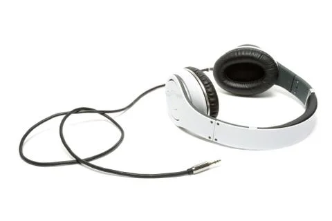 White headphones Stock Photos