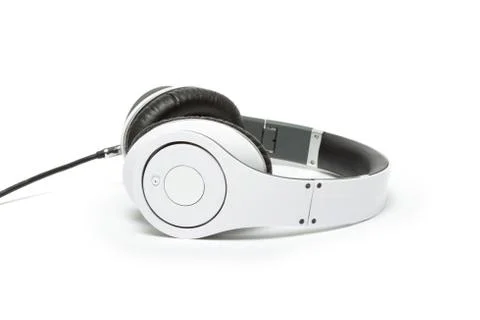White headphones Stock Photos