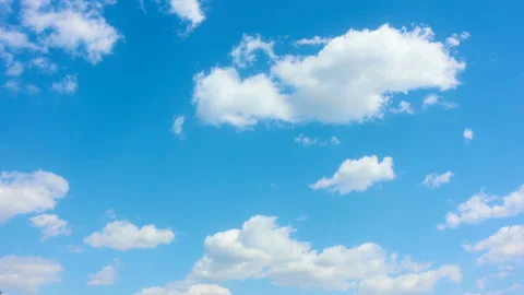White heap clouds - timelapse Stock Footage 91356741