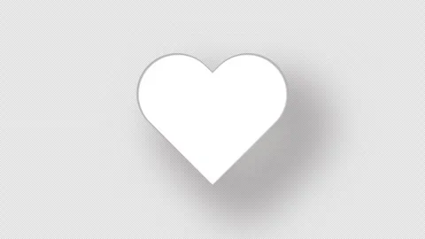 White Heart 3D beat or pulsating animation Emoji. HD Smiley Emotion Icon Stock Footage 268583741
