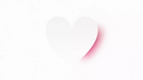 White Heart Animation Stock Footage 327612040