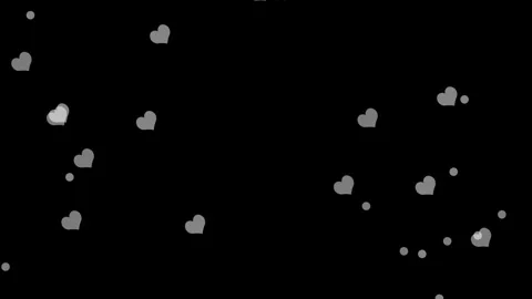 White Heart Circle Particles Falling 4K Loop Overlay 動画素材 337816736