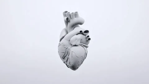 White heart explosion, 3d animation Stock Footage 131509170