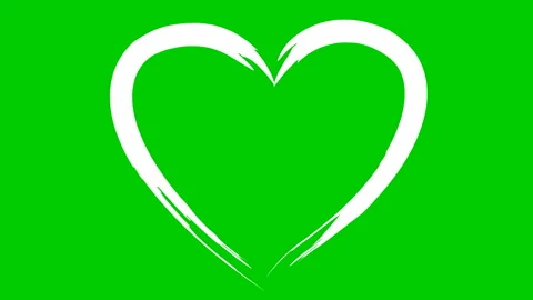 White heart green Video stock 221403365