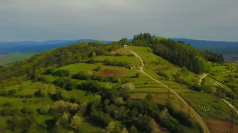White heart on a hill Stock Footage 273589618