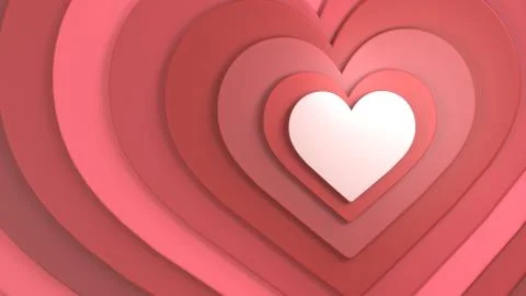 White Heart icon with multiple shapes 3d rendering Stock Illustration