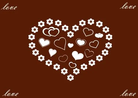 White heart Stock Illustration