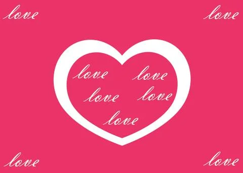 White heart Stock Illustration