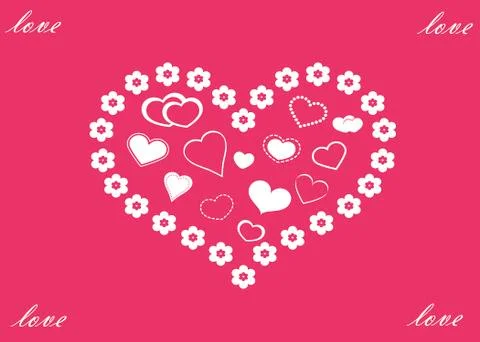White heart Stock Illustration