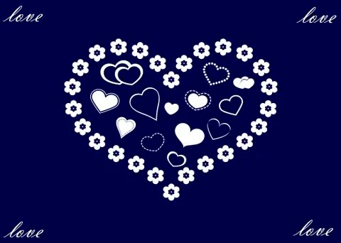 White heart Stock Illustration