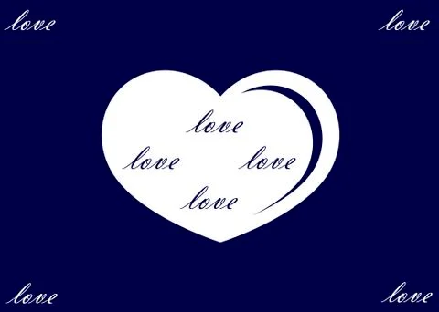 White heart Stock Illustration