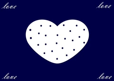 White heart Stock Illustration