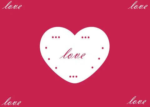 White heart Stock Illustration