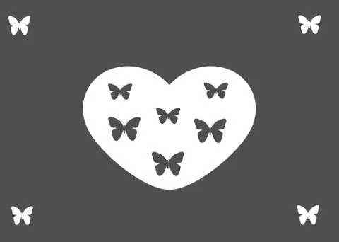 White heart Stock Illustration