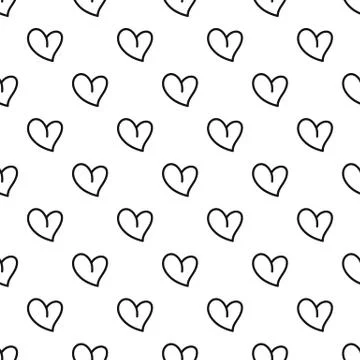 White heart pattern seamless vector イラスト素材