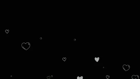 White heart shapes motion graphics with night background Stock Footage 133482768