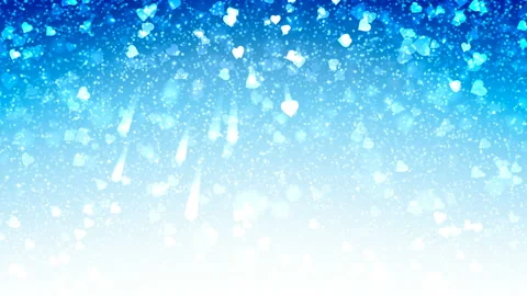 White hearts appear on the blue shining background. Valentines Day. 스톡 동영상 102298080