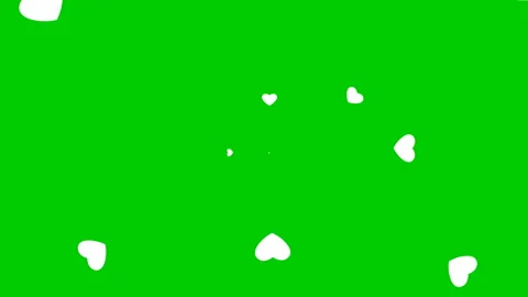 White hearts green Stock Footage 166378232
