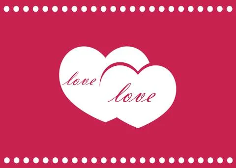 White hearts Stock Illustration